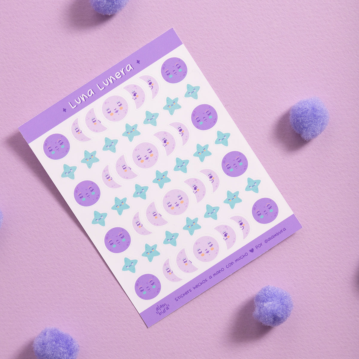 Hojita de Stickers Luna Lunera