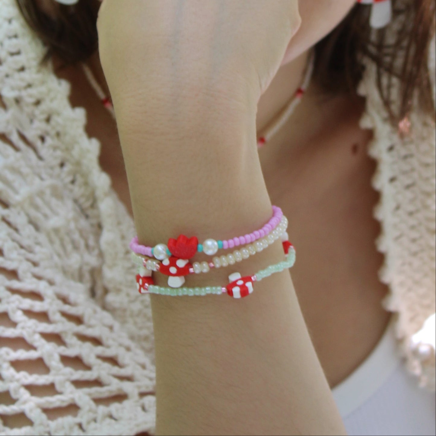 Set Pulseras Honguito