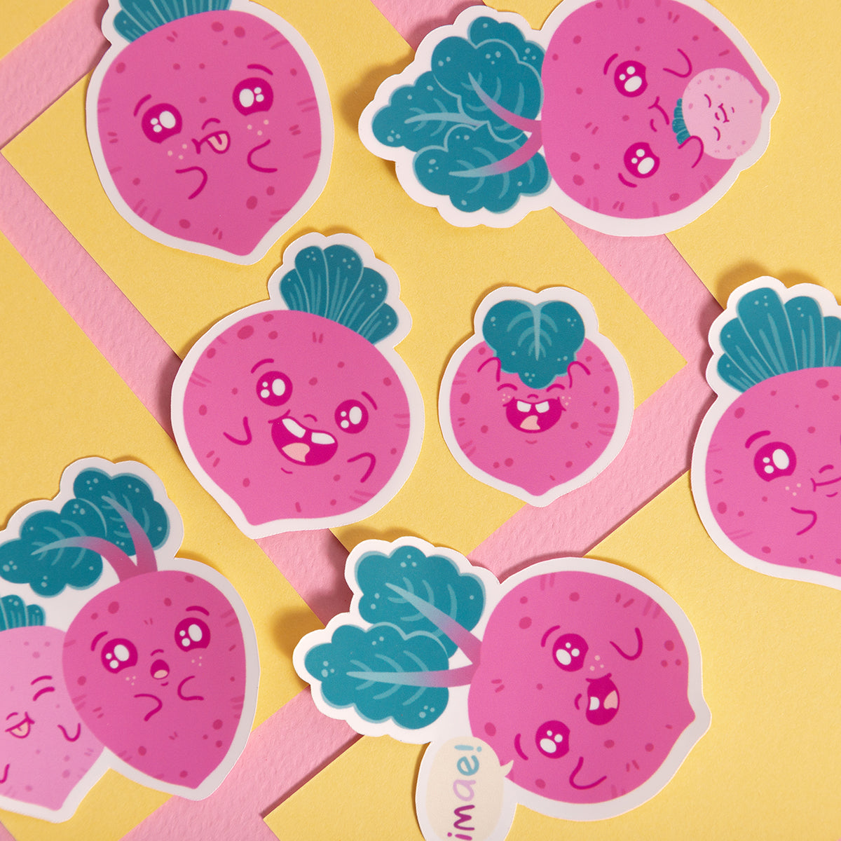 Set de Stickers Remolachitas