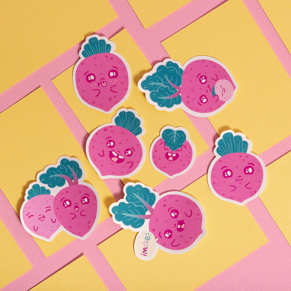 Set de Stickers Remolachitas