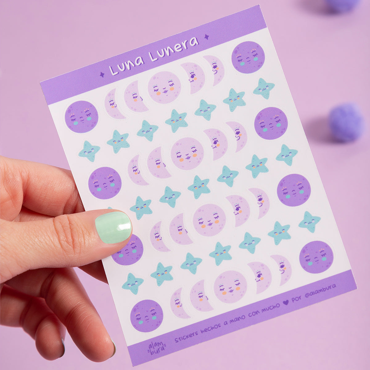 Hojita de Stickers Luna Lunera