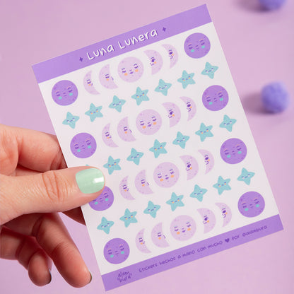Hojita de Stickers Luna Lunera