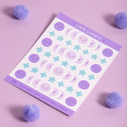 Hojita de Stickers Luna Lunera