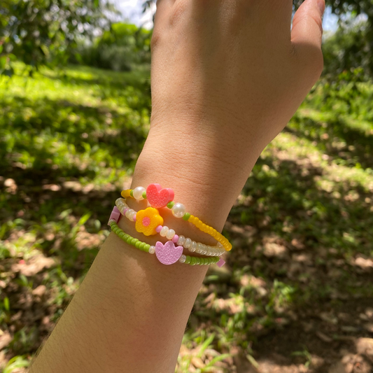 Set Pulseras Tulipanes