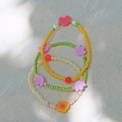 Set Pulseras Tulipanes