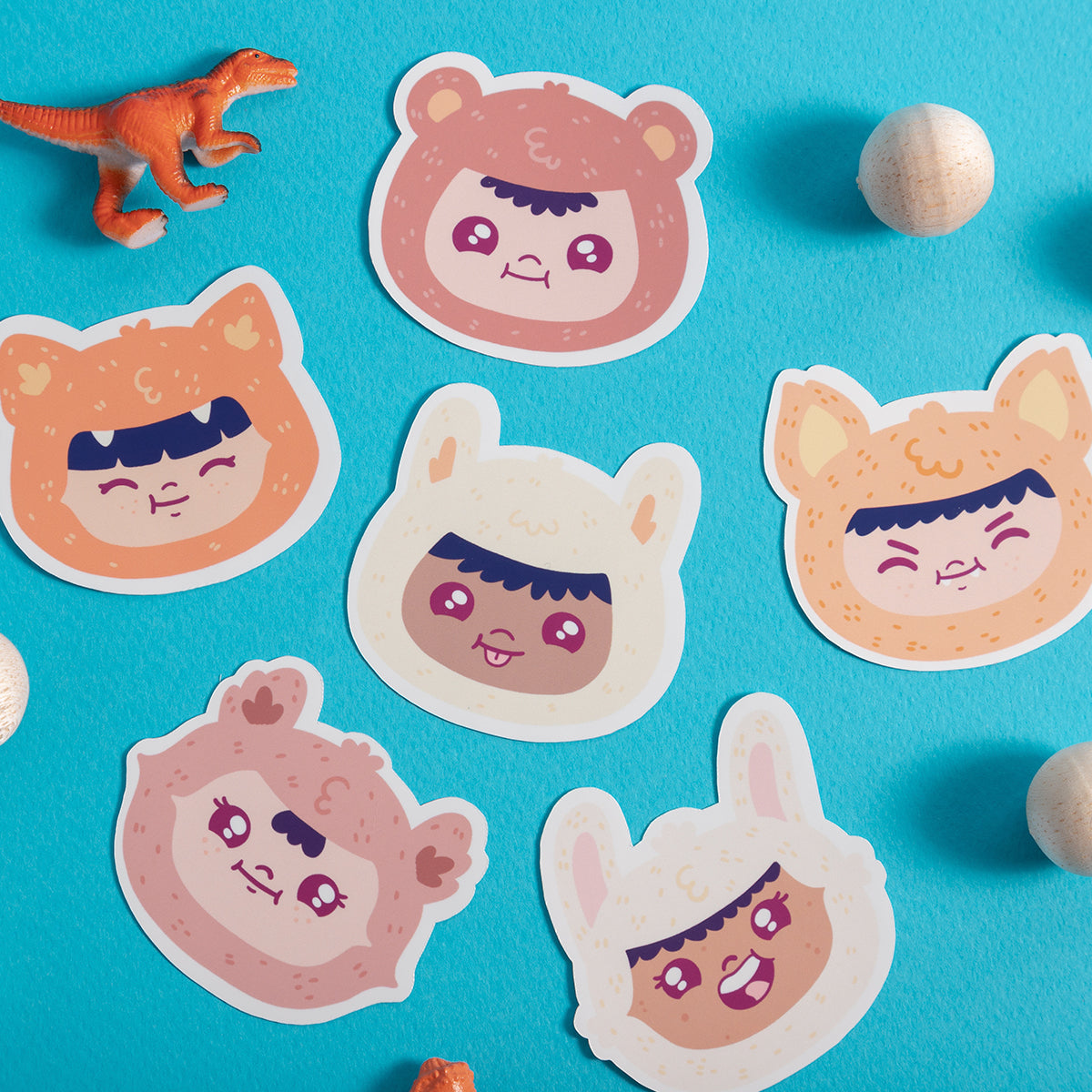 Set de Stickers Zorro Curioso