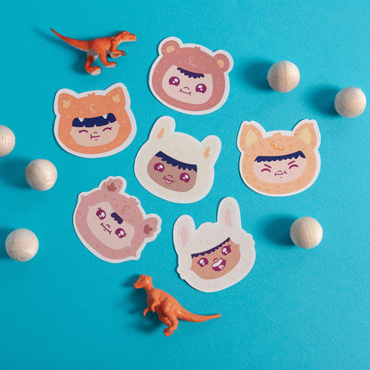 Set de Stickers Zorro Curioso